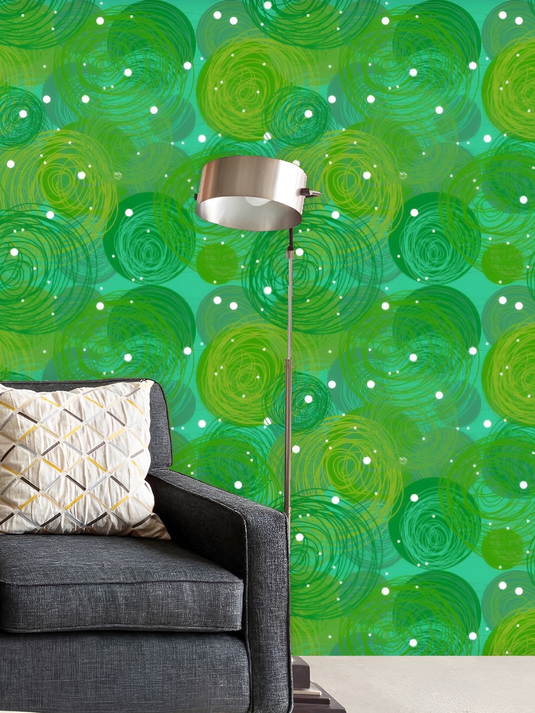 

ArtzFolio Printed Peel & Stick Non-PVC Vinyl Self-Adhesive Wallpaper, Green
