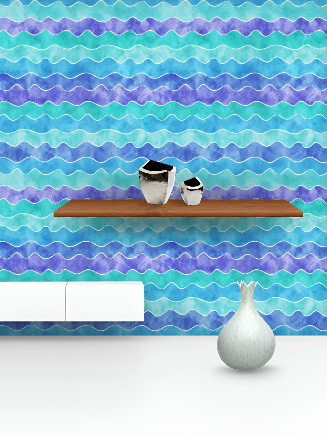 

ArtzFolio Wallpaper Peel & Stick Non-PVC Vinyl Self-Adhesive, Blue
