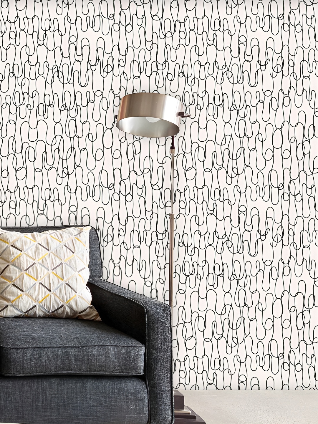 

ArtzFolio White & Black Printed Self Adhesive Wallpaper