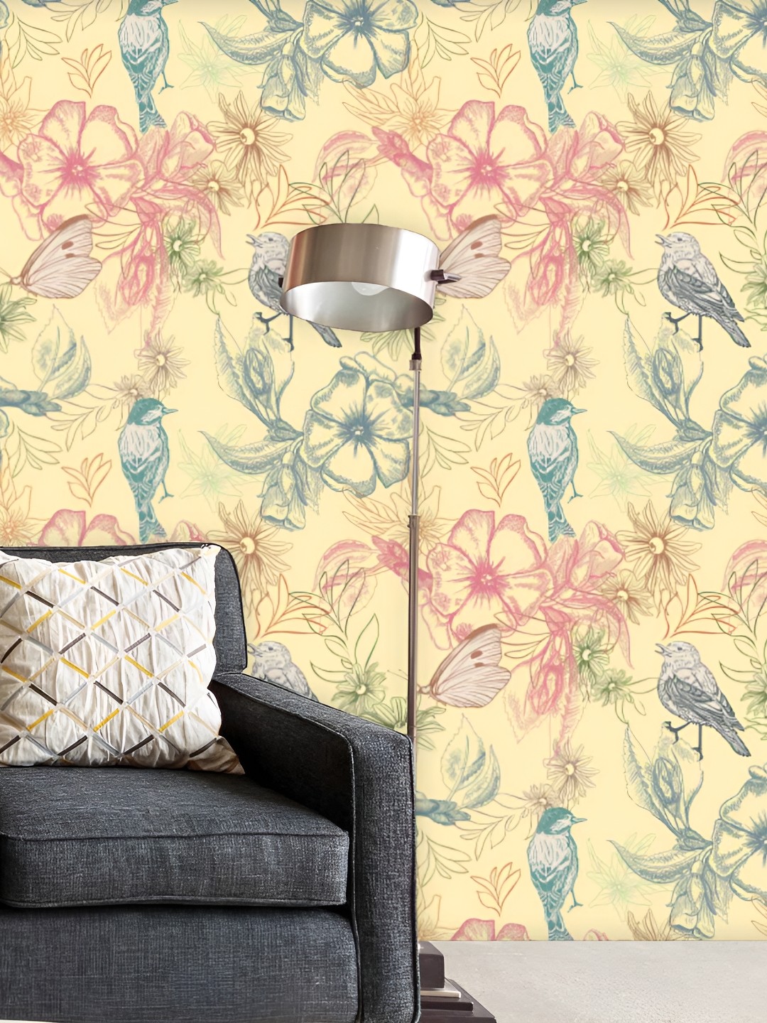 

ArtzFolio Yellow Peel & Stick Non-PVC Vinyl Self-Adhesive Wallpaper