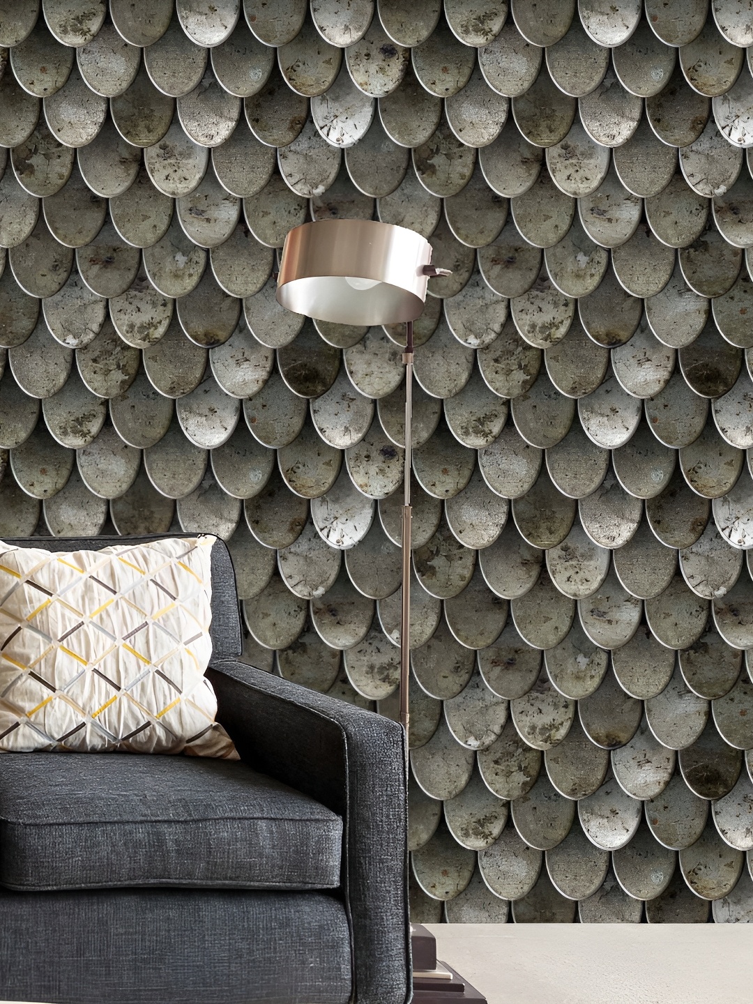 

ArtzFolio Grey & Brown Geometric Printed Peel & Stick Wall Sticker