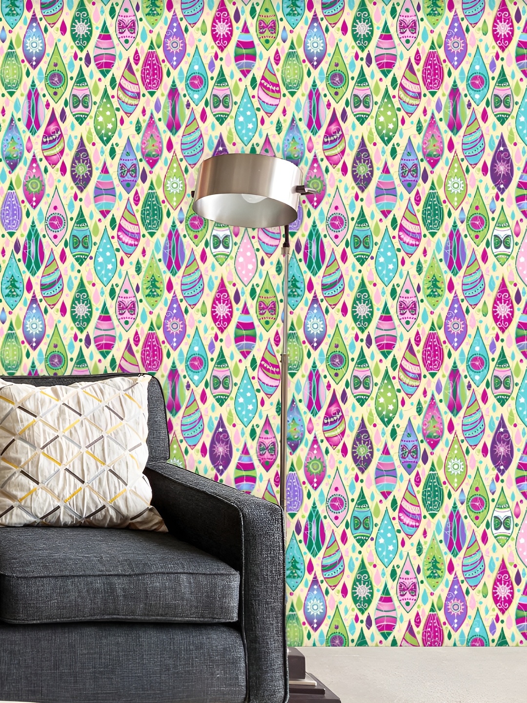 

ArtzFolio Multicolor Printed Easy-to-Peel & Stick Wallpaper, Multi