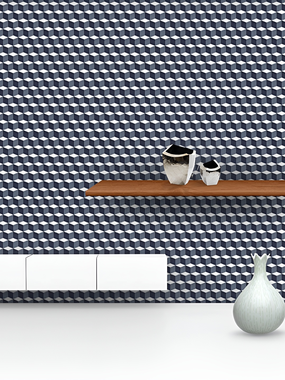 

ArtzFolio Grey & Black Printed Self Adhesive Wallpaper