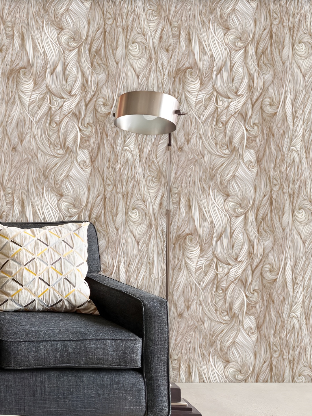 

ArtzFolio Brown & White Printed Self Adhesive Wallpaper