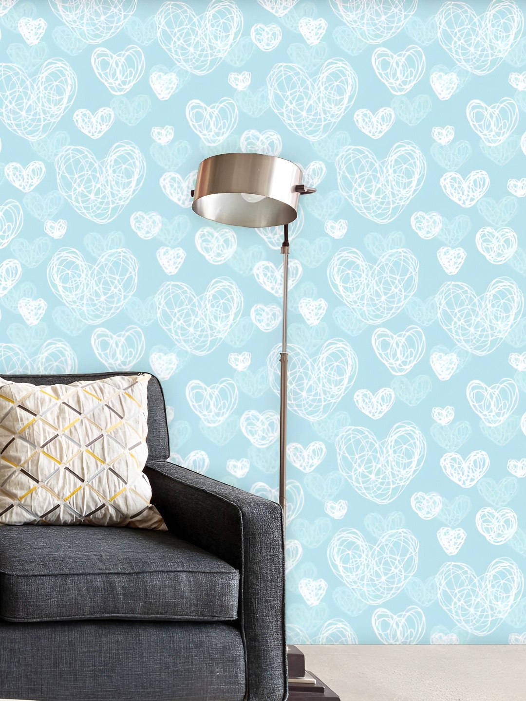 

ArtzFolio Blue & White Abstract Printed Self Adhesive Wallpaper
