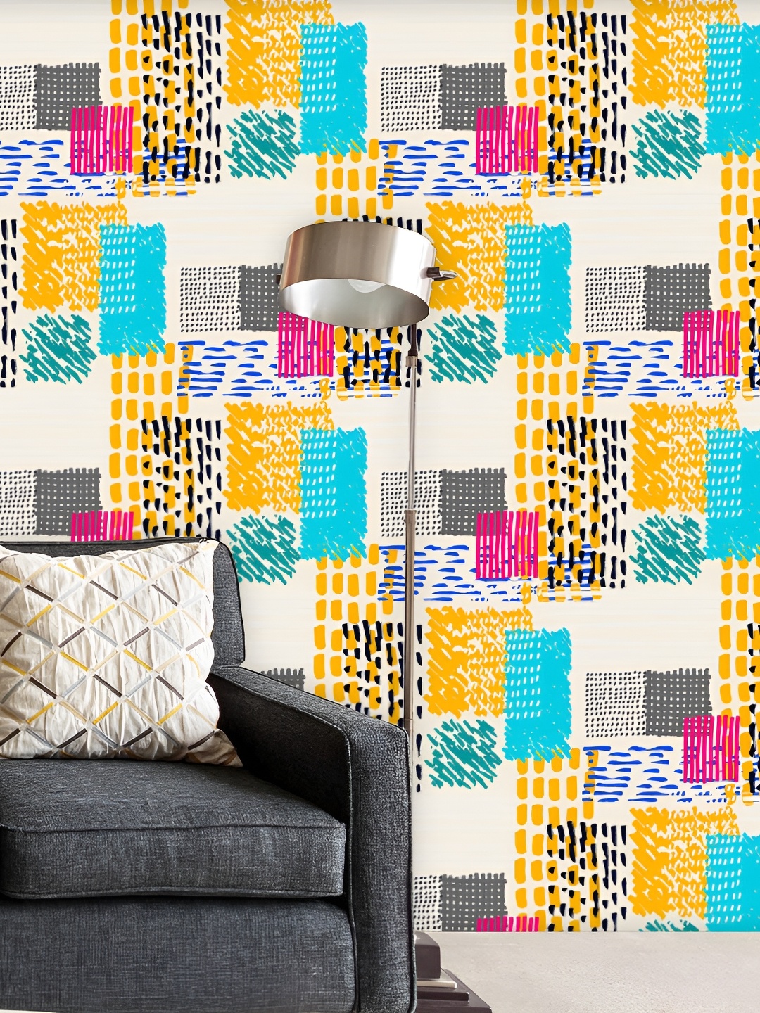 

ArtzFolio Beige & Yellow Printed Self-Adhesive Wallpaper