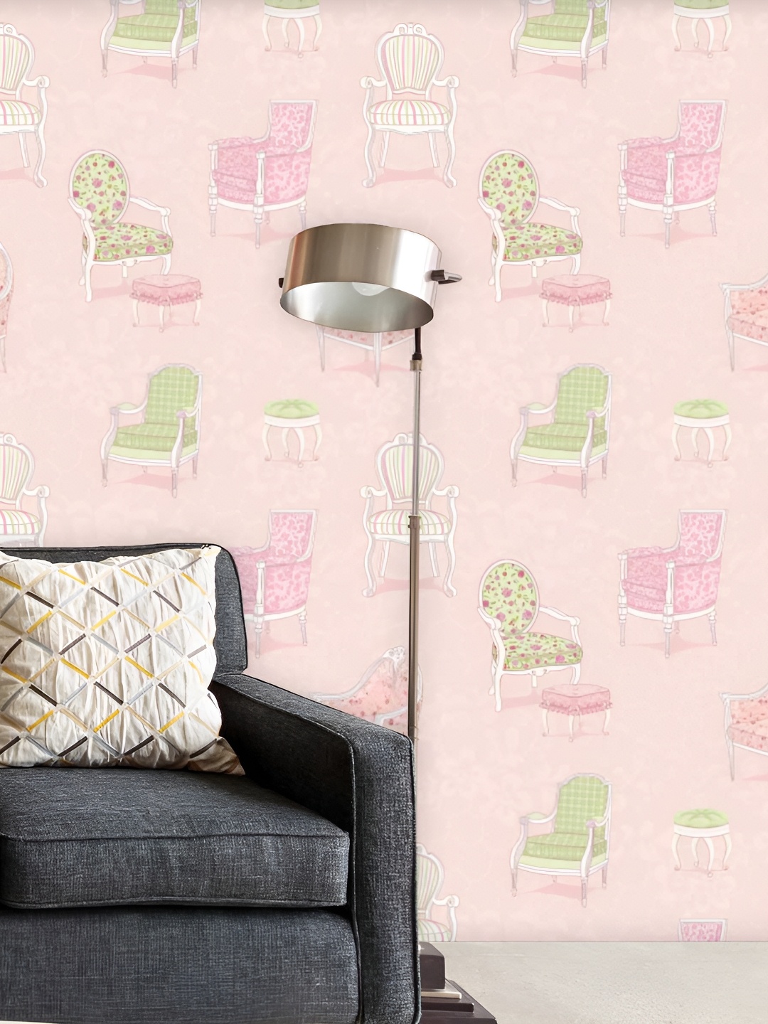 

ArtzFolio Pink & Green Printed Self-Adhesive Wallpaper