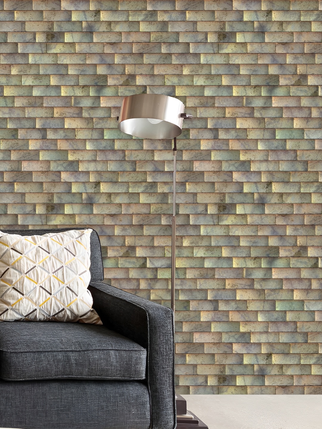 

ArtzFolio Beige & Yellow Printed Self-Adhesive Peel & Stick Wallpaper