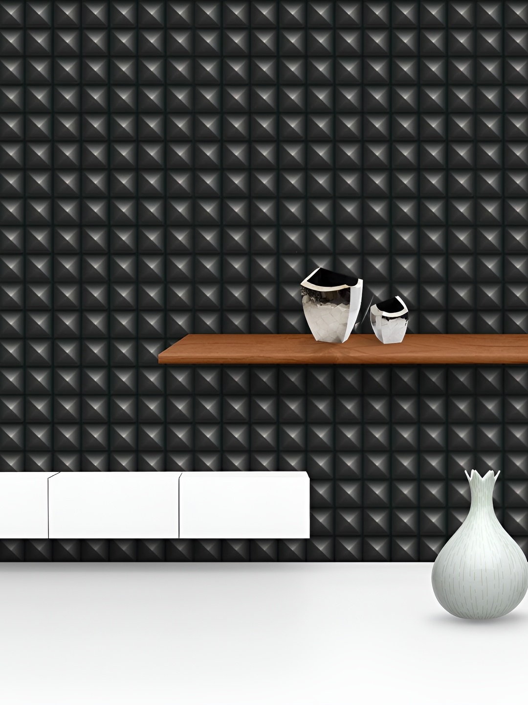 

ArtzFolio 1-Piece Printed Water-Resistant Self-Adhesive Wallpaper, Black