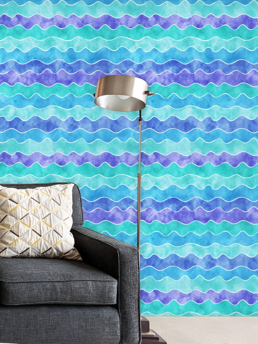 

ArtzFolio Blue & Green Geometric Printed Self Adhesive Water Resistant Wallpaper