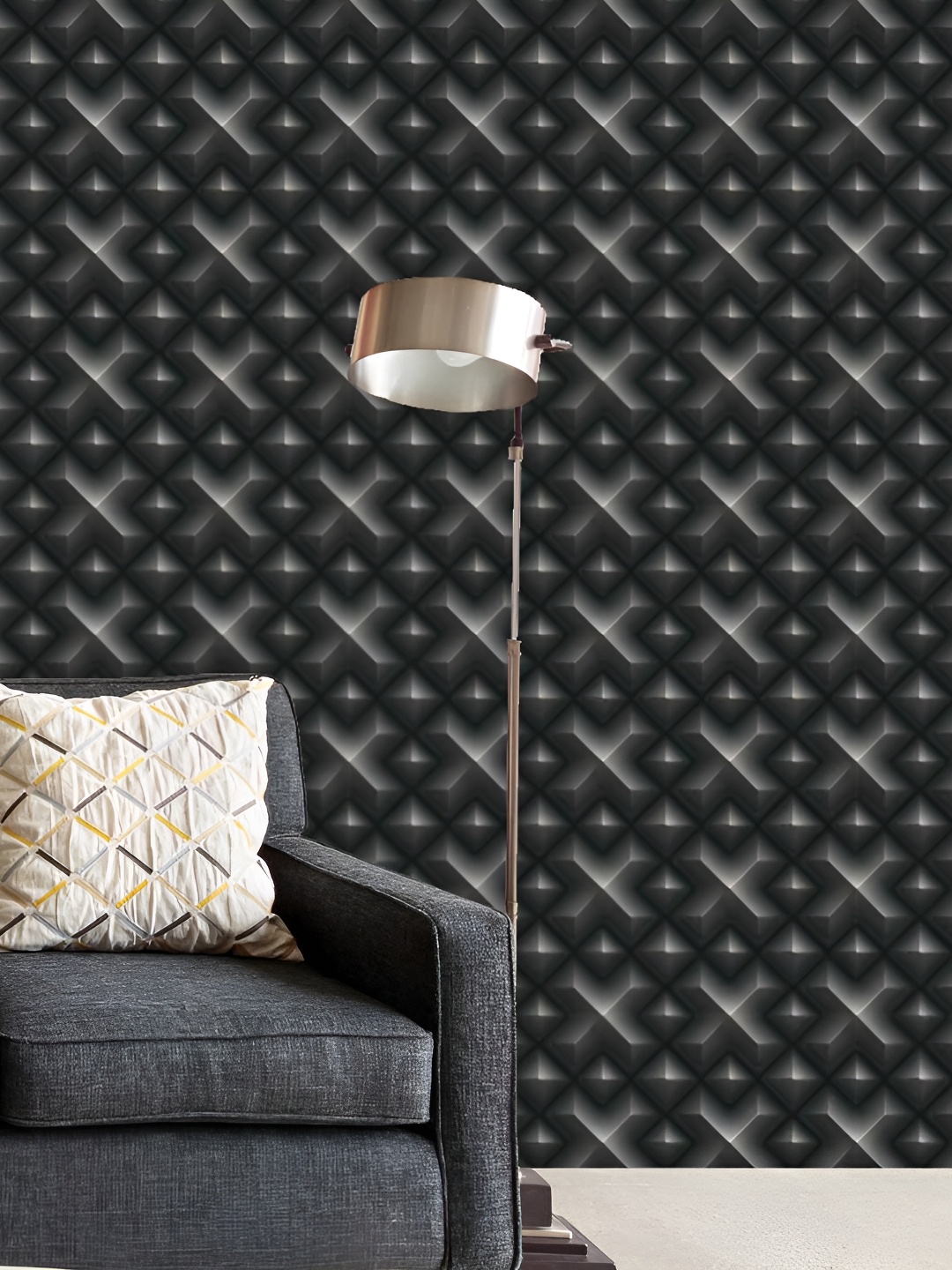 

ArtzFolio Black & White Geometric Printed Self Adhesive Water Resistant Wallpaper