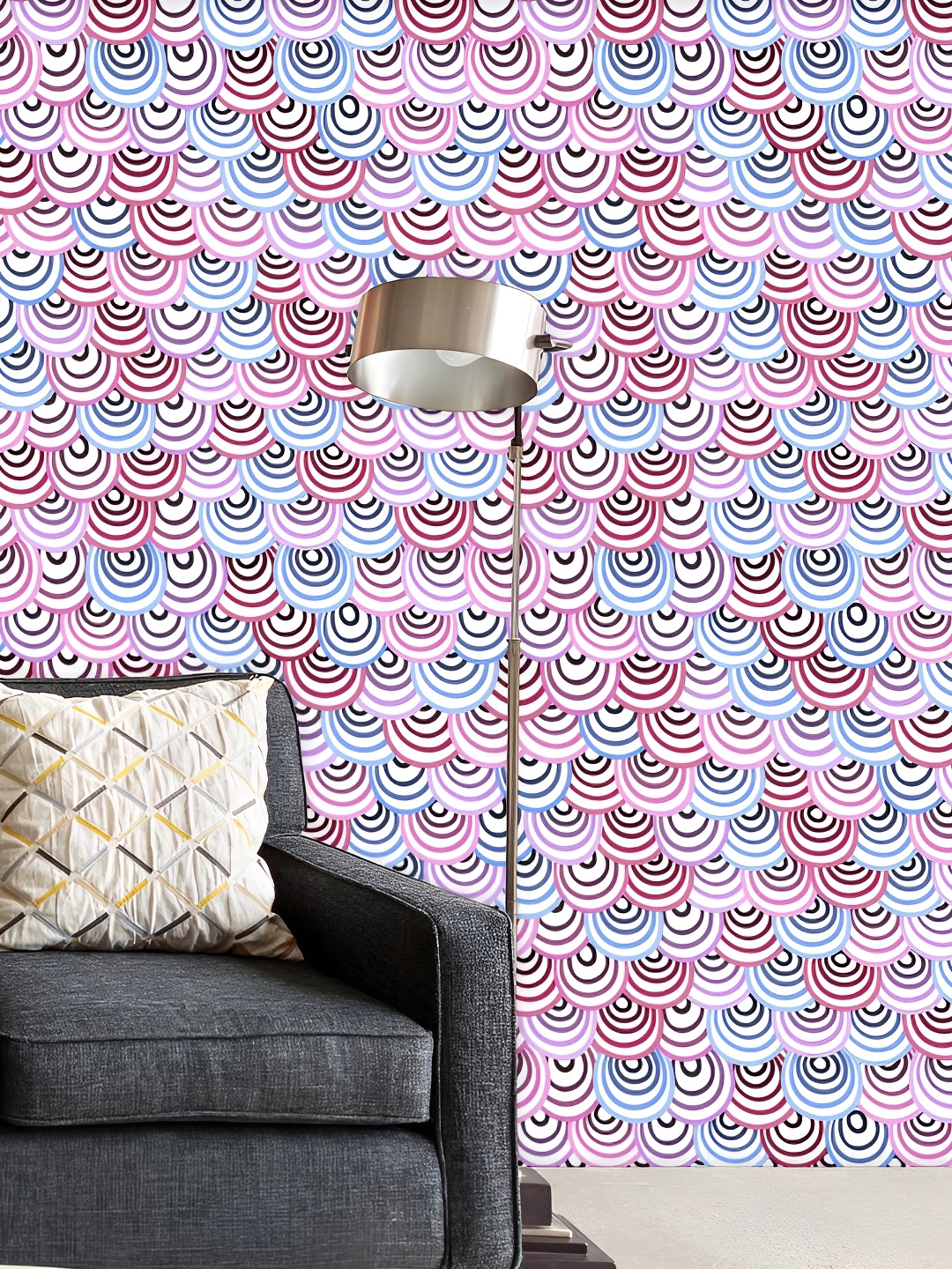 

ArtzFolio White & Purple Geometric Printed Self-Adhesive Wall Wallpaper