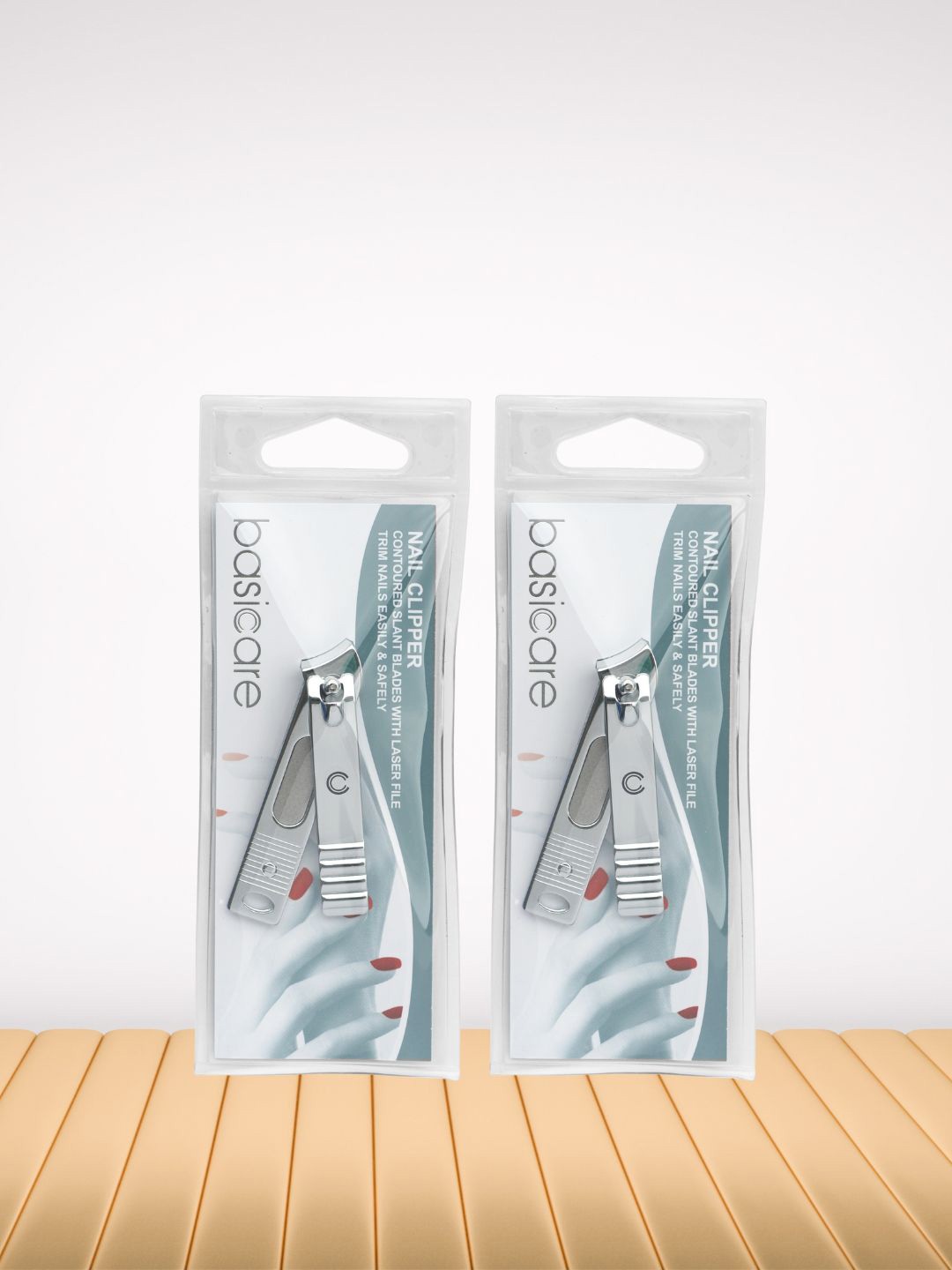 

basicare Set Of 2 Toe Nail Clipper With File, Silver