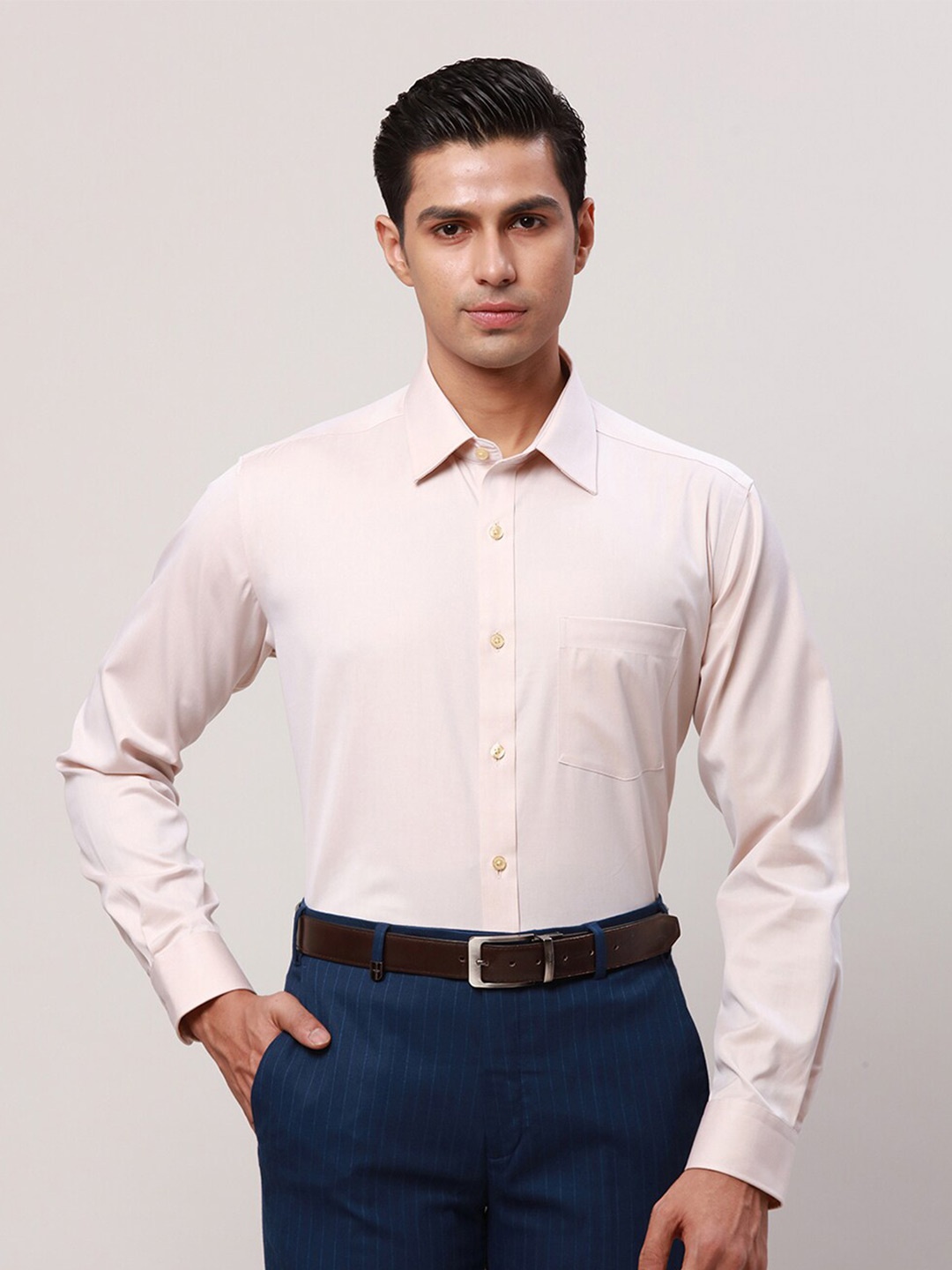 

Park Avenue Men Opaque Formal Shirt, Beige