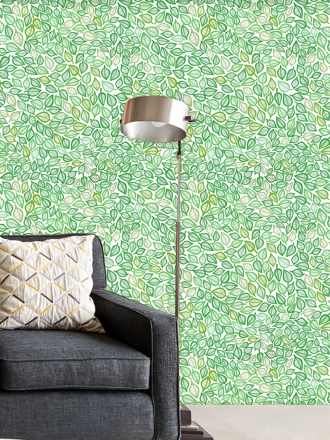 

ArtzFolio Green Floral Peel & Stick Non-PVC Vinyl Self-Adhesive Wall Sticker