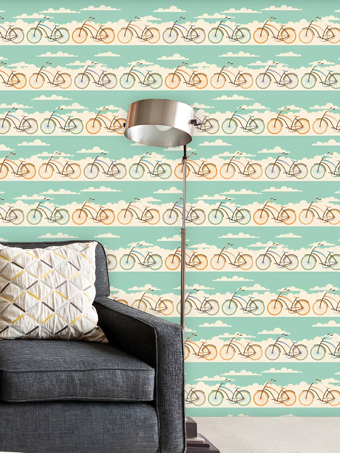 

ArtzFolio Green & Beige Printed Self Adhesive Wallpaper