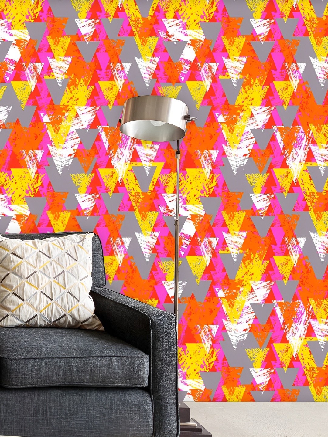 

ArtzFolio Yellow and Pink Abstract Printed Self-Adhesive Wallpaper Sticker