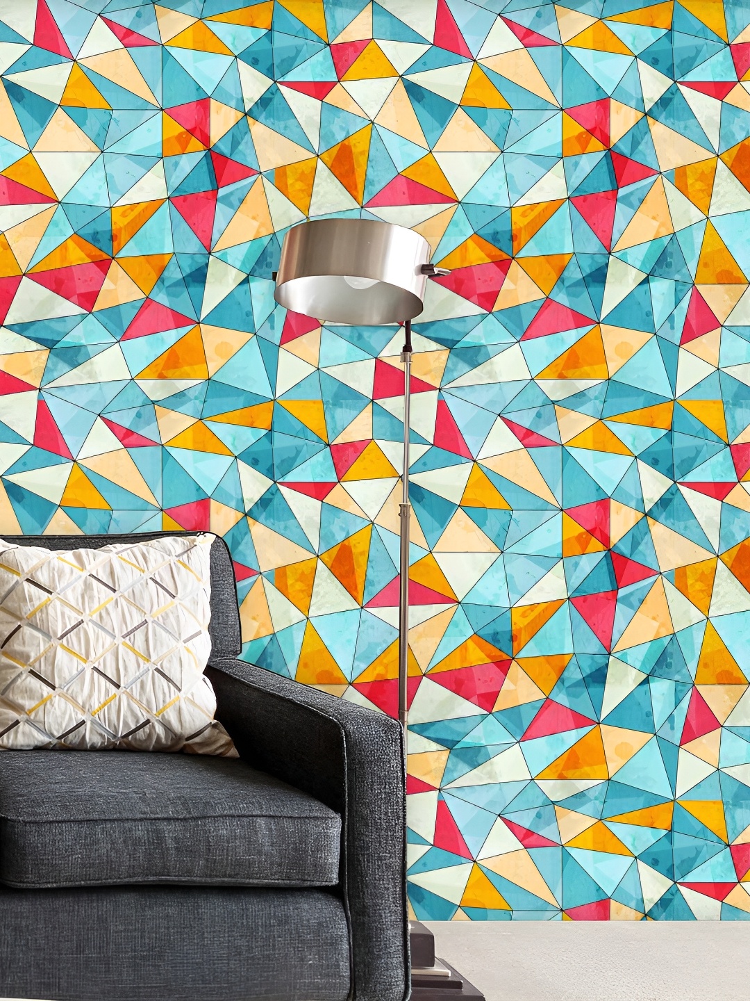 

ArtzFolio Green & Orange Printed Peel & Stick Non-PVC Vinyl Self-Adhesive Wallpaper
