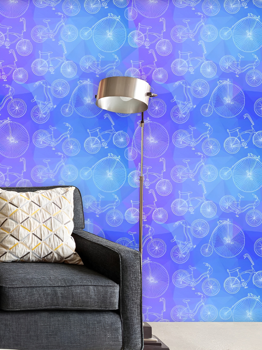 

ArtzFolio Blue and White Peel & Stick Non-PVC Vinyl Self-Adhesive Wall Sticker