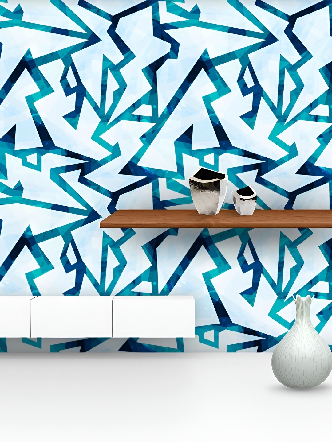 

ArtzFolio Blue Abstract Printed Self Adhesive Peel & Stick Wallpaper