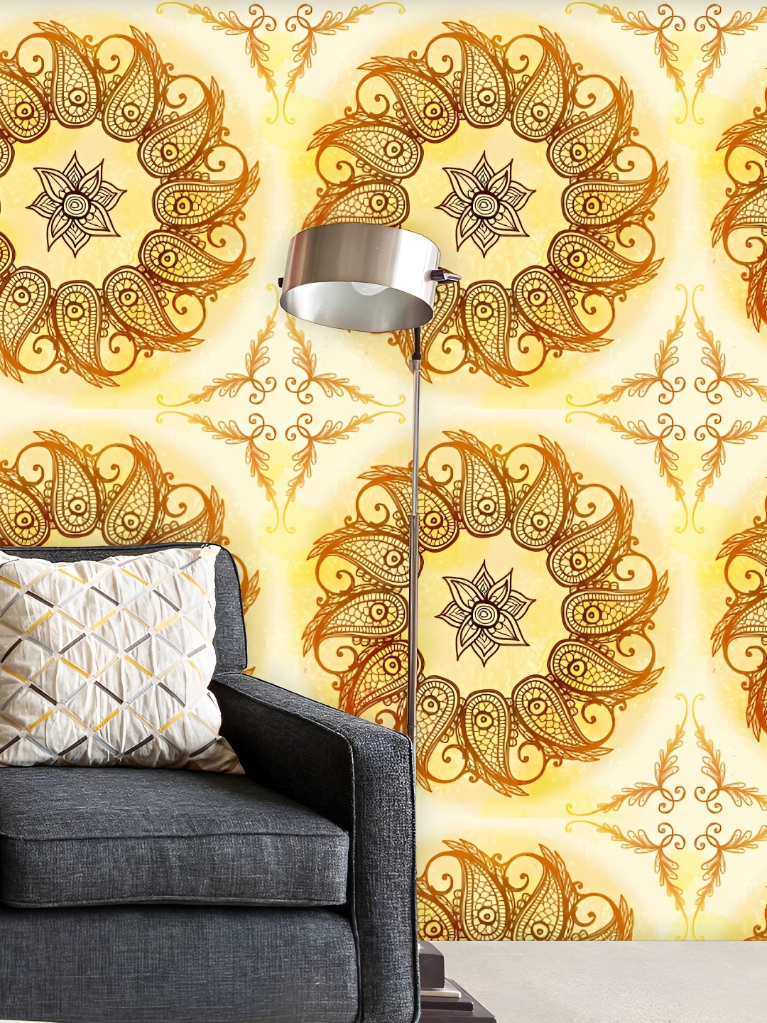 

ArtzFolio Multicolor Ethnic Printed Easy-to-Peel & Stick Wallpaper, Multi