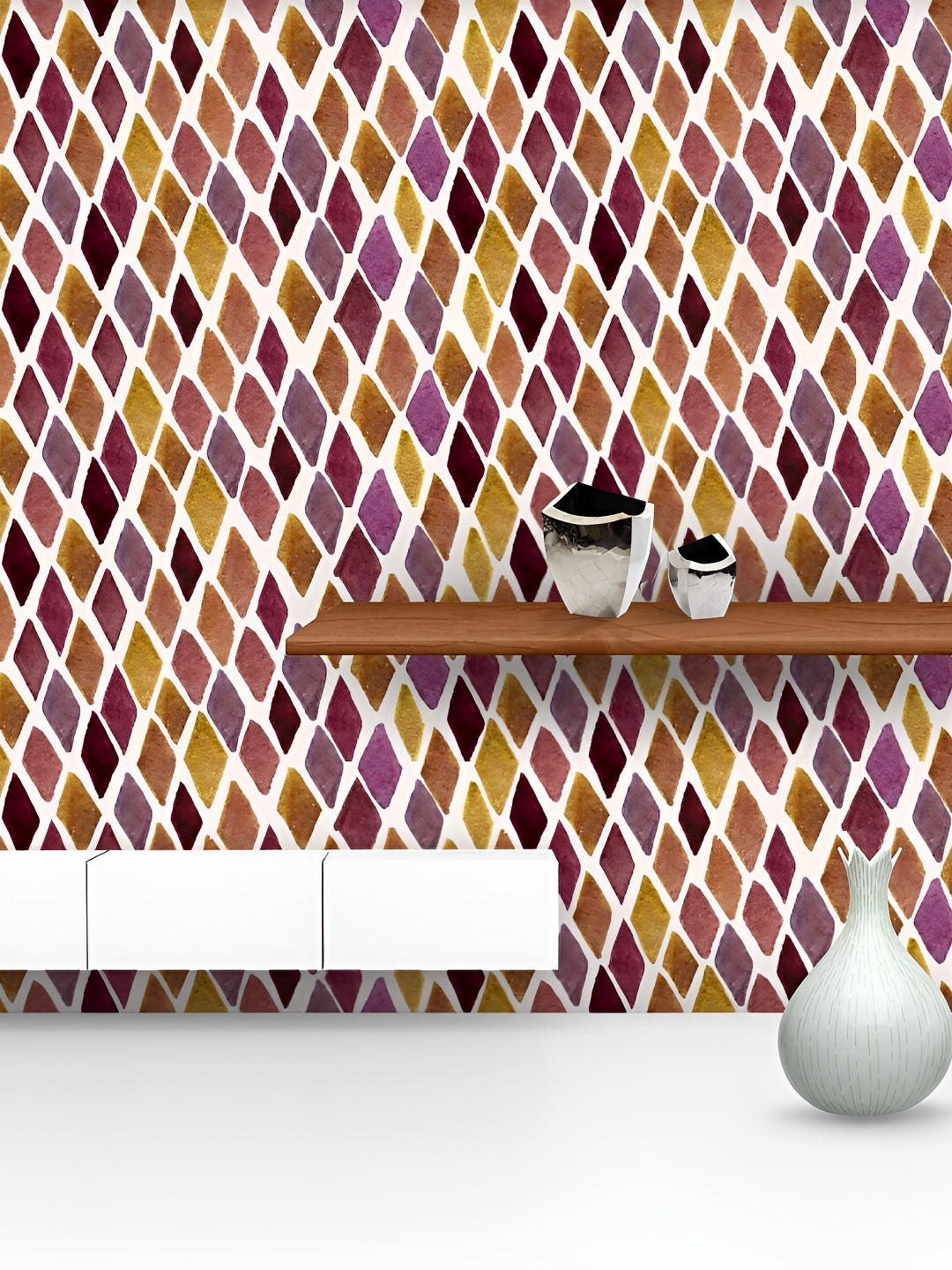 

ArtzFolio Yellow & Purple Printed Peel & Stick Self-Adhesive Wallpaper Sticker
