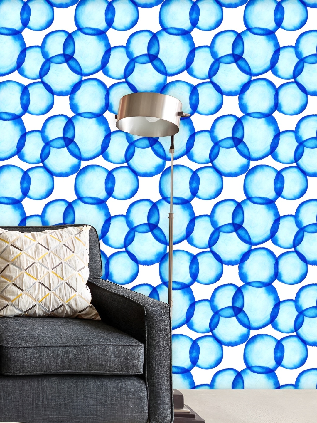 

ArtzFolio Blue & White Printed Self Adhesive Wallpaper