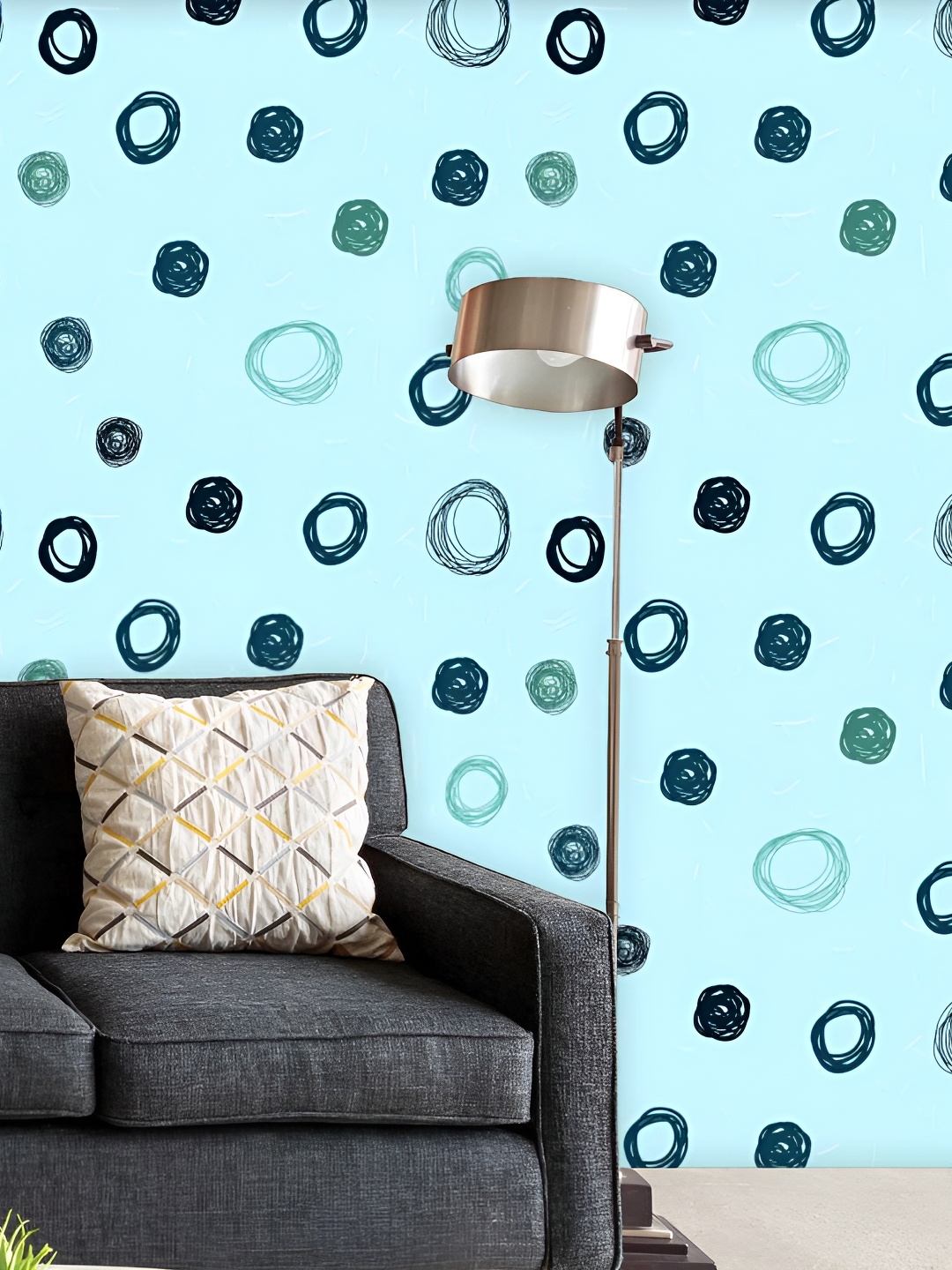 

ArtzFolio Blue Printed Self-Adhesive Wallpaper