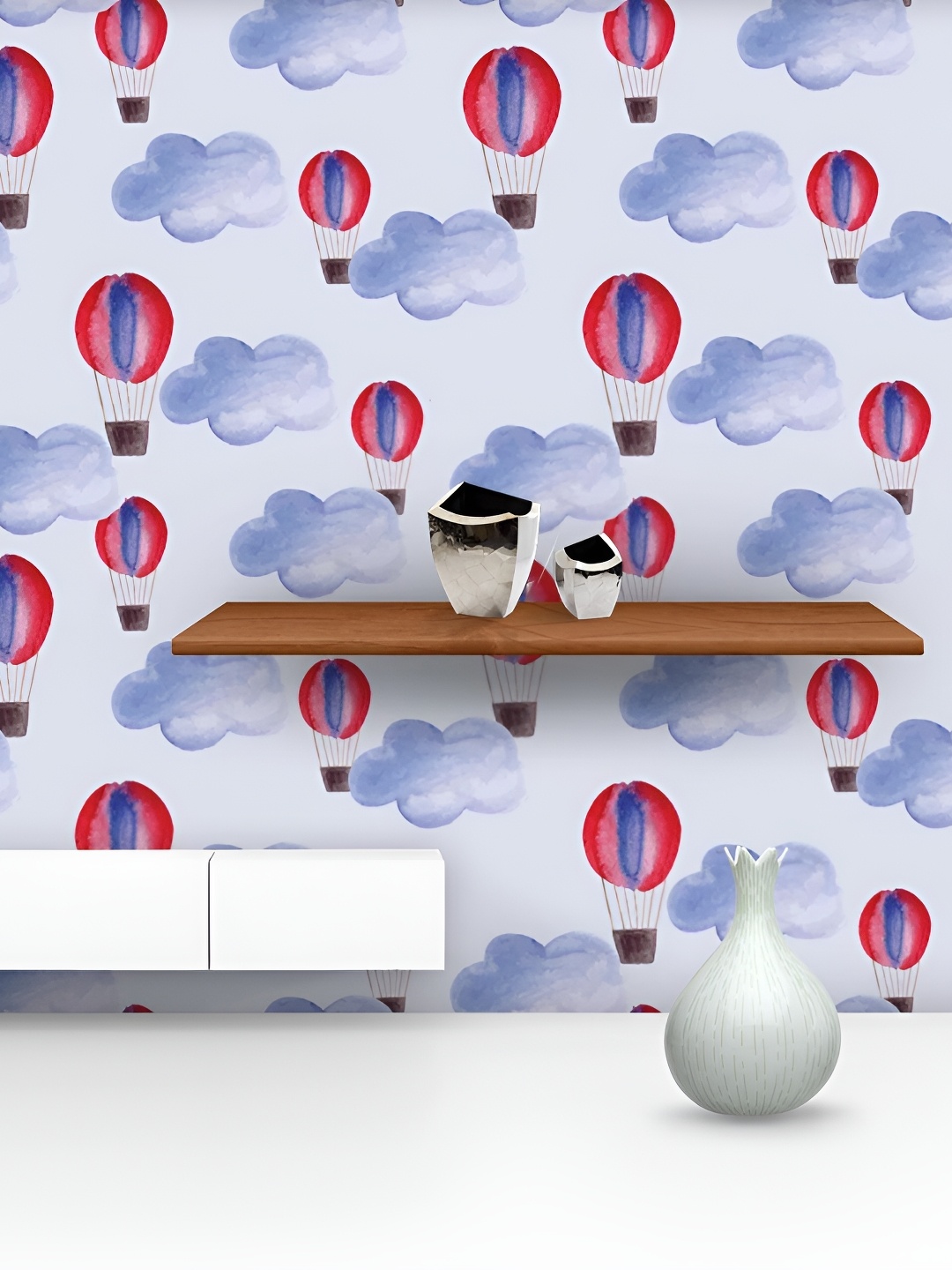 

ArtzFolio Blue & Red Printed Self-Adhesive Peel & Stick Wallpaper