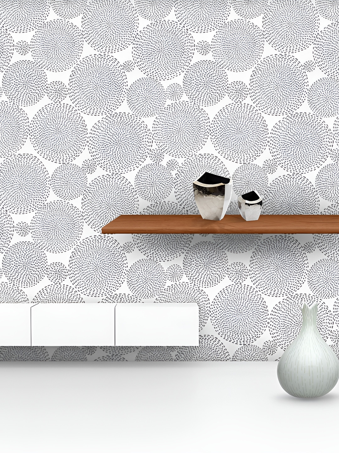 

ArtzFolio Printed Peel & Stick Non-PVC Vinyl Self-Adhesive Wallpaper, White