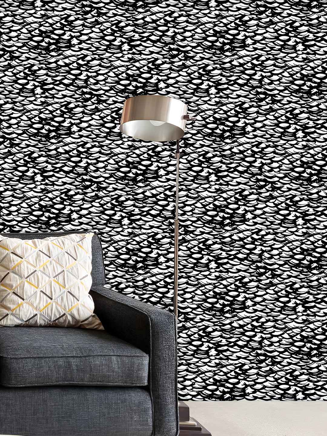 

ArtzFolio Black & White Abstract Printed Peel & Stick Self-Adhesive Wallpaper