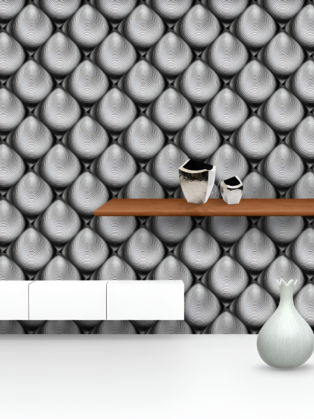 

ArtzFolio Black & Grey Peel & Stick Non-PVC Vinyl Self-Adhesive Wall Sticker