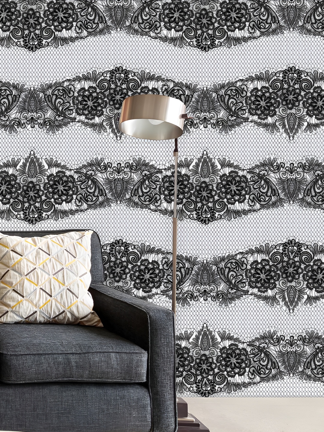 

ArtzFolio Grey & Black Ethnic Motifs Printed Self Adhesive Wall Decal