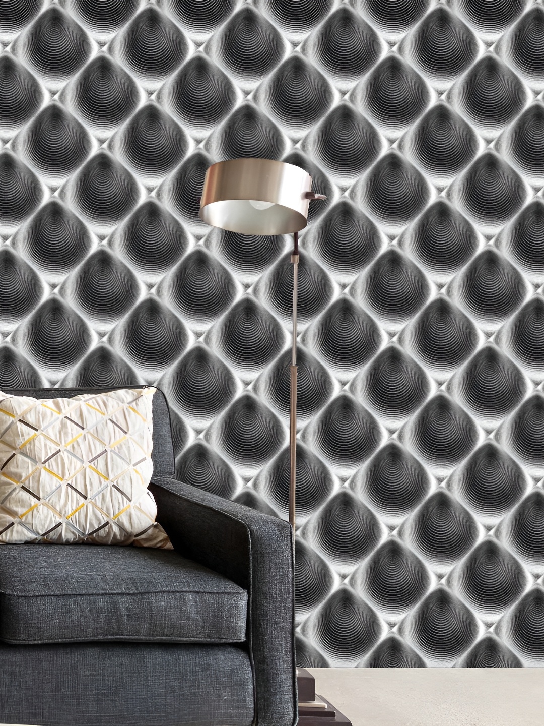 

ArtzFolio Black & White Abstract Printed Water Resistant Peel & Stick Wallpaper