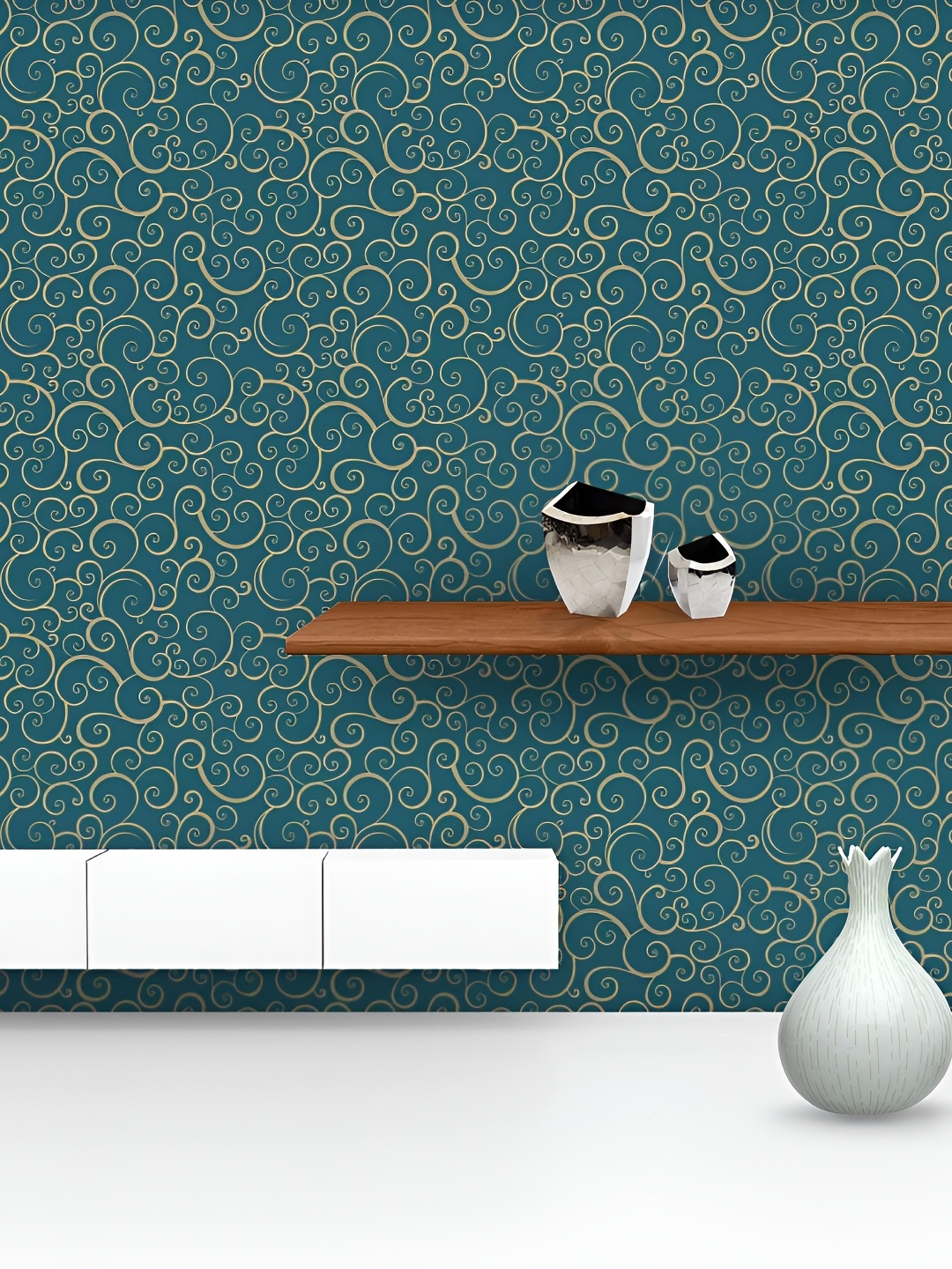 

ArtzFolio Green & Beige Printed Self Adhesive Wallpaper