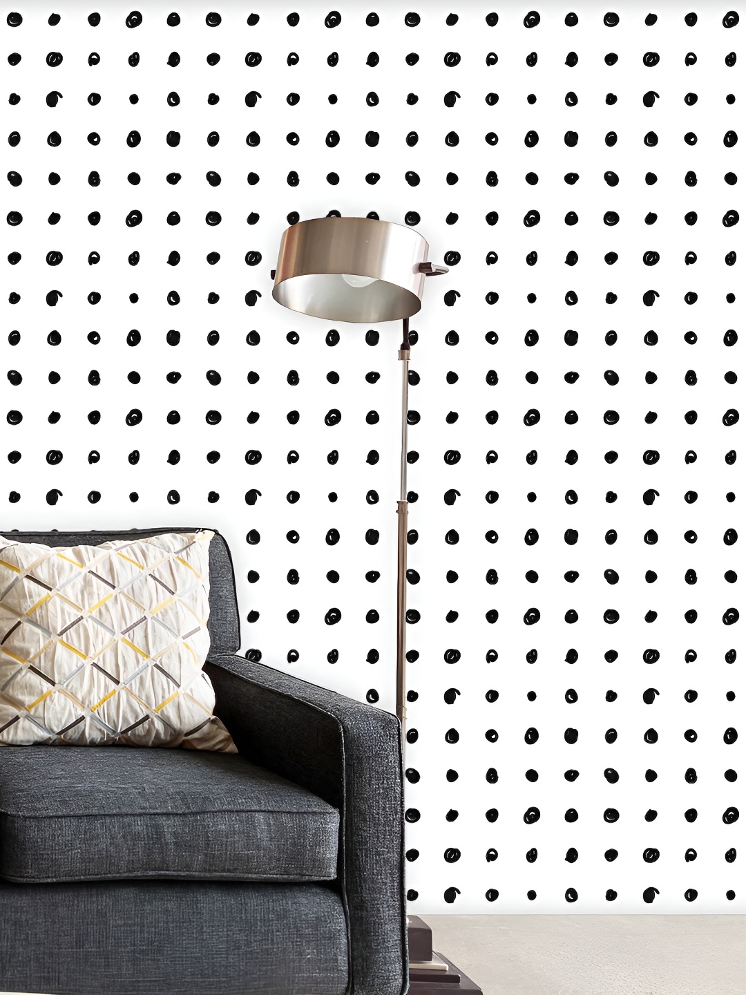 

ArtzFolio White & Black Abstract Printed Self-Adhesive Peel & Stick Wallpaper