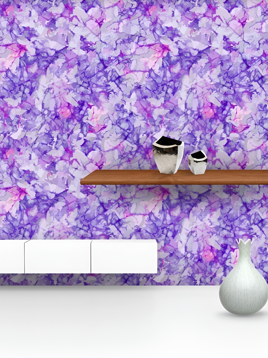 

ArtzFolio purple Printed Peel & Stick Non-PVC Vinyl Self-Adhesive Wallpaper