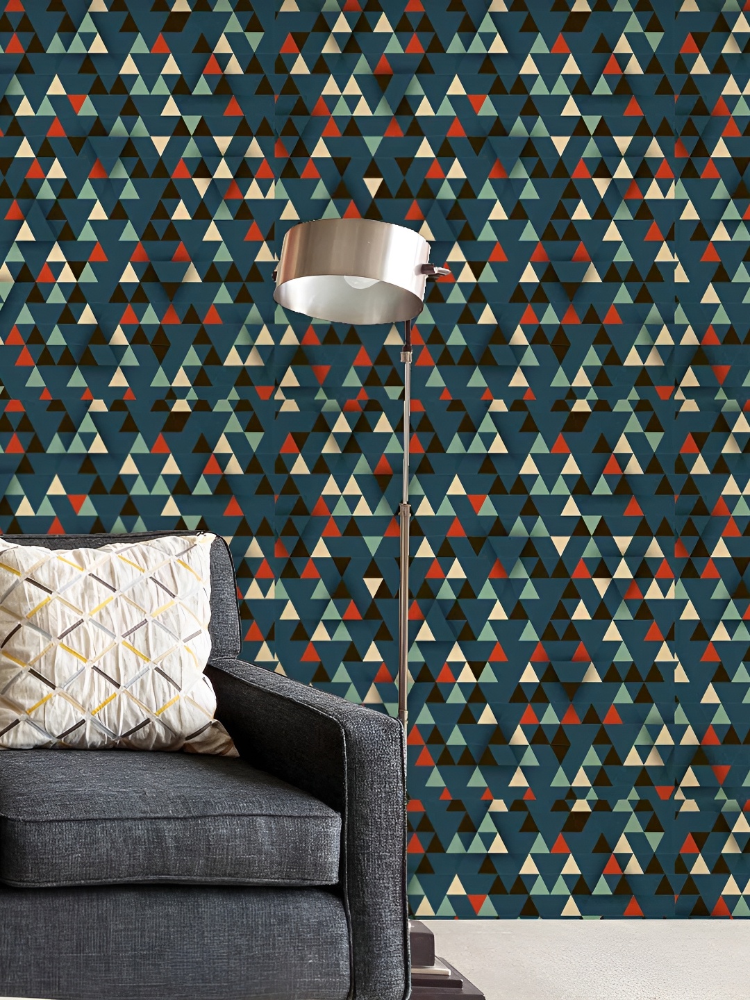 

ArtzFolio Green & Black Geometric Printed Self-Adhesive Wallpaper