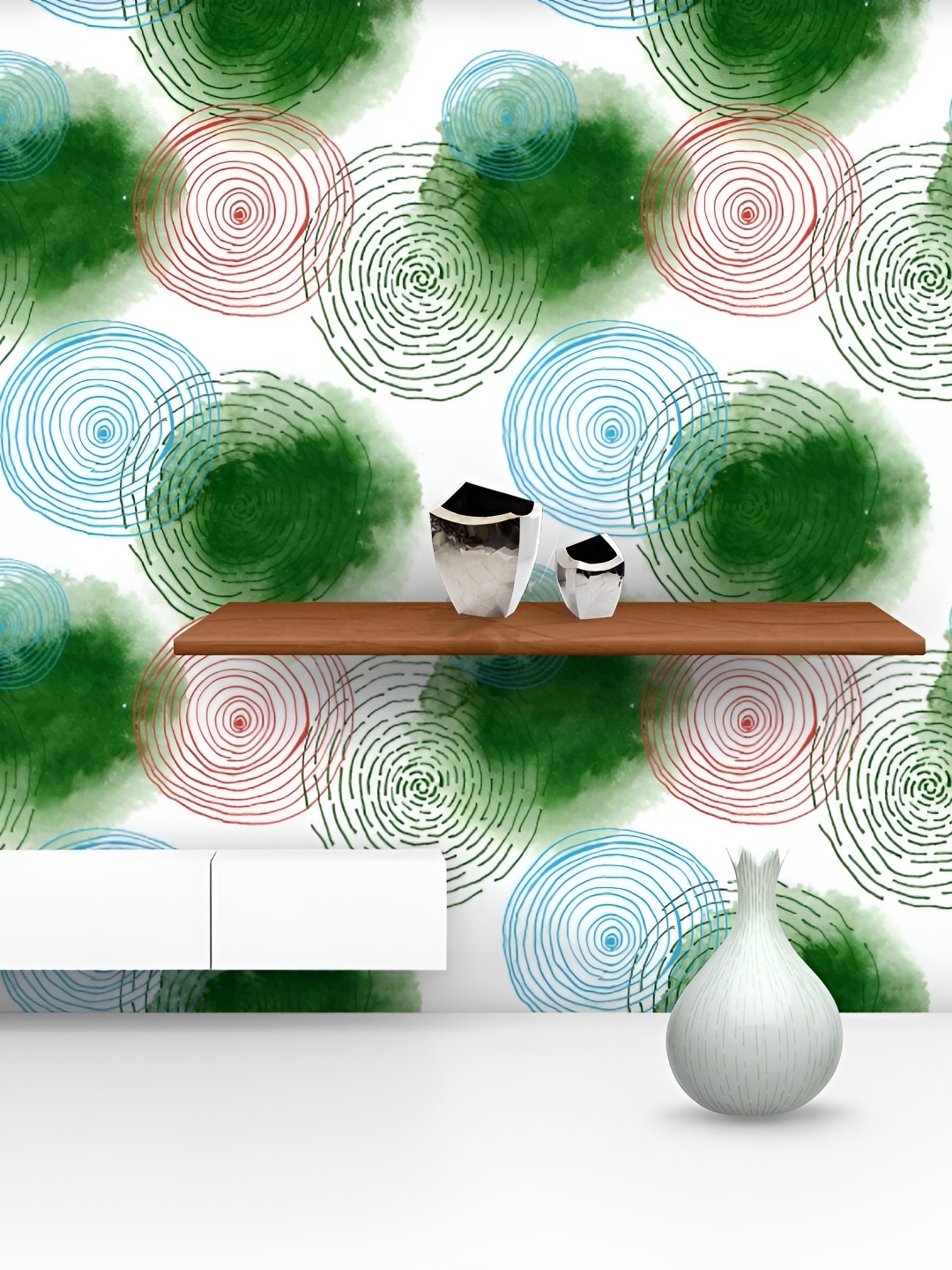 

ArtzFolio White & Green Printed Peel & Stick Self-Adhesive Wallpaper