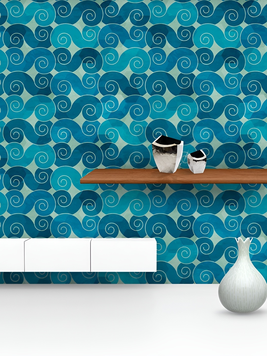 

ArtzFolio Blue Printed Peel & Stick Wallpaper