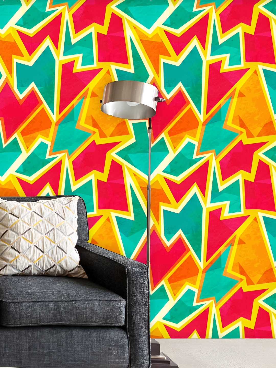 

ArtzFolio Red Orange Printed Self-Adhesive Water-Resistant Peel & Stick Wallpaper