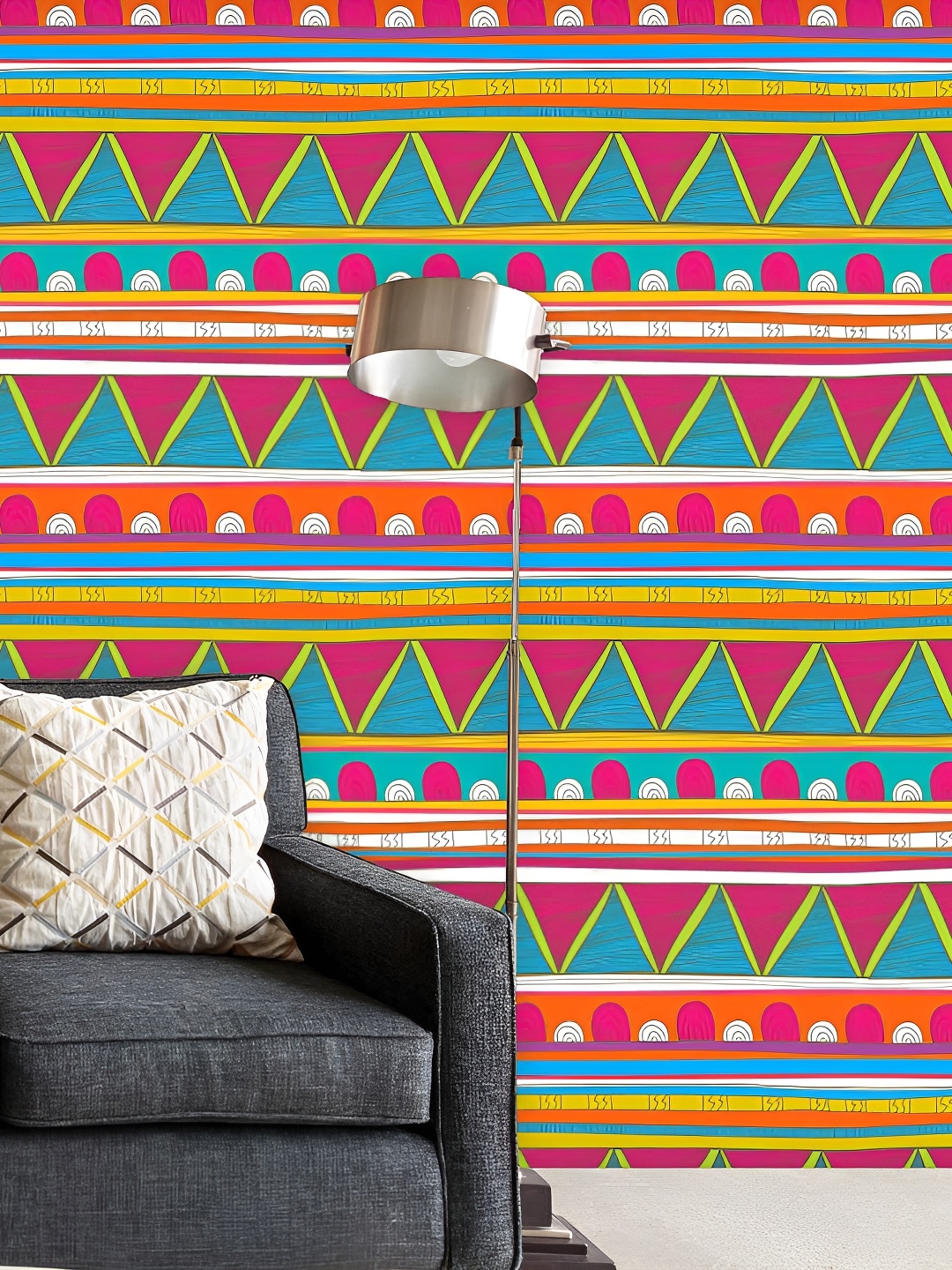 

ArtzFolio Multicolor Printed Easy-to-Peel & Stick Wallpaper, Multi