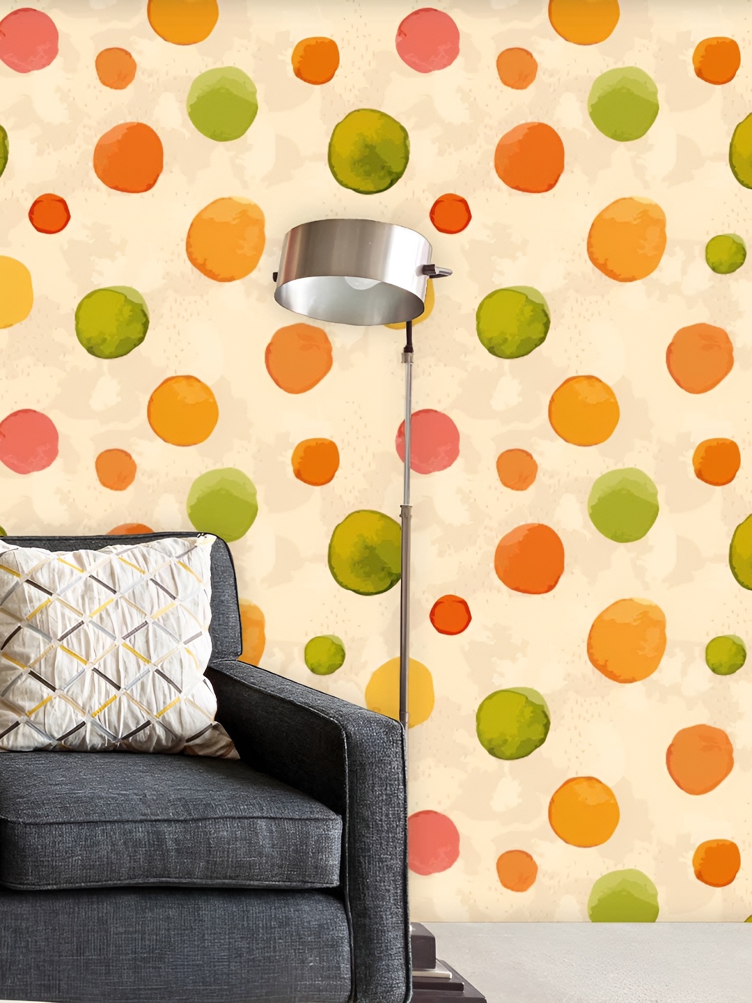 

ArtzFolio Orange & Green Printed Peel & Stick Self-Adhesive Wall Sticker