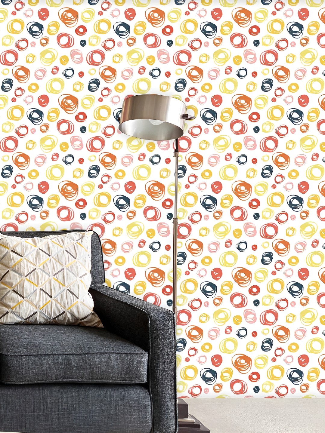 

ArtzFolio White & Blue Printed Peel & Stick Non-PVC Vinyl Self-Adhesive Wallpaper
