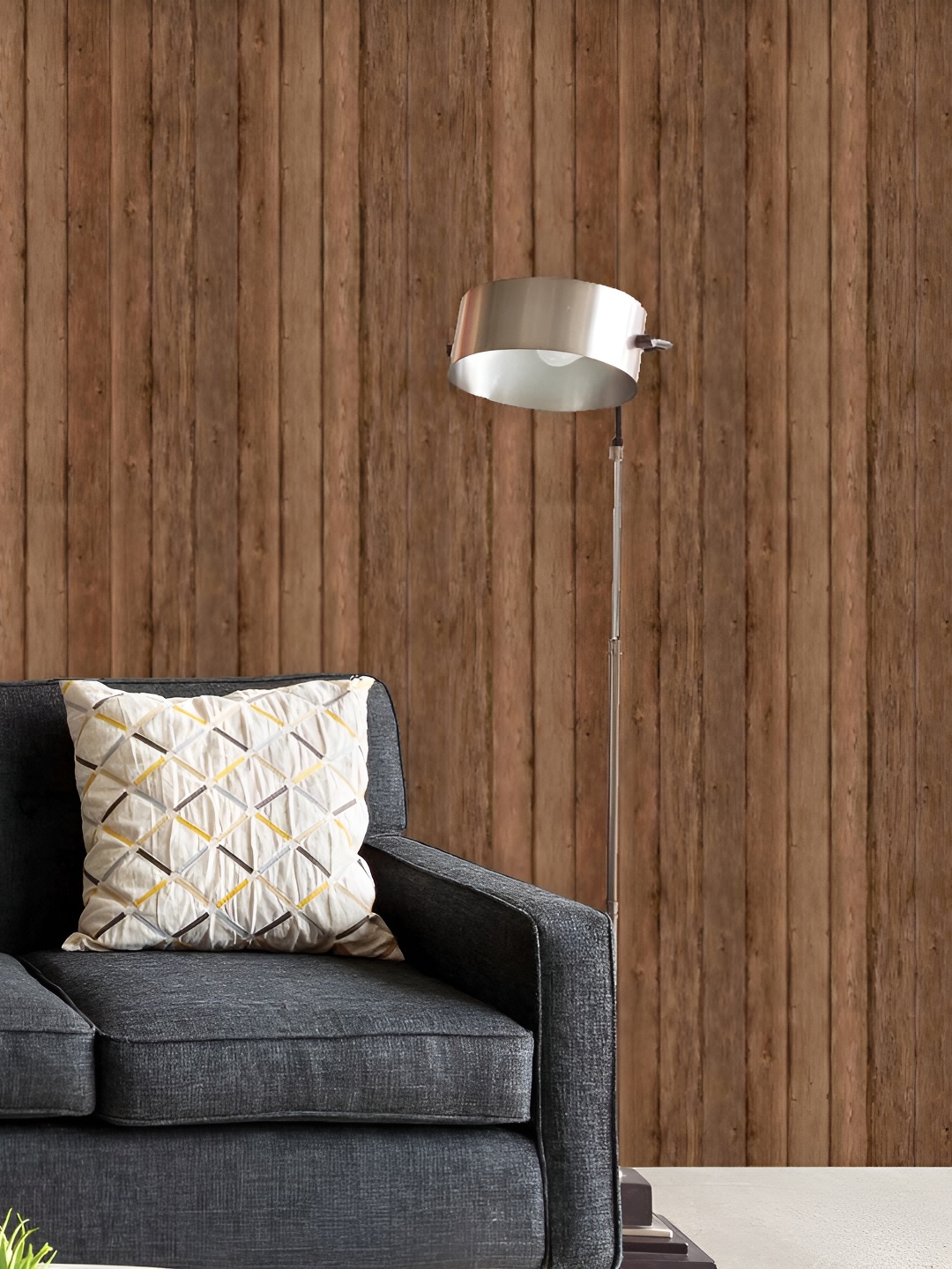 

ArtzFolio Brown Striped Peel & Stick Non-PVC Vinyl Self-Adhesive Wall Sticker