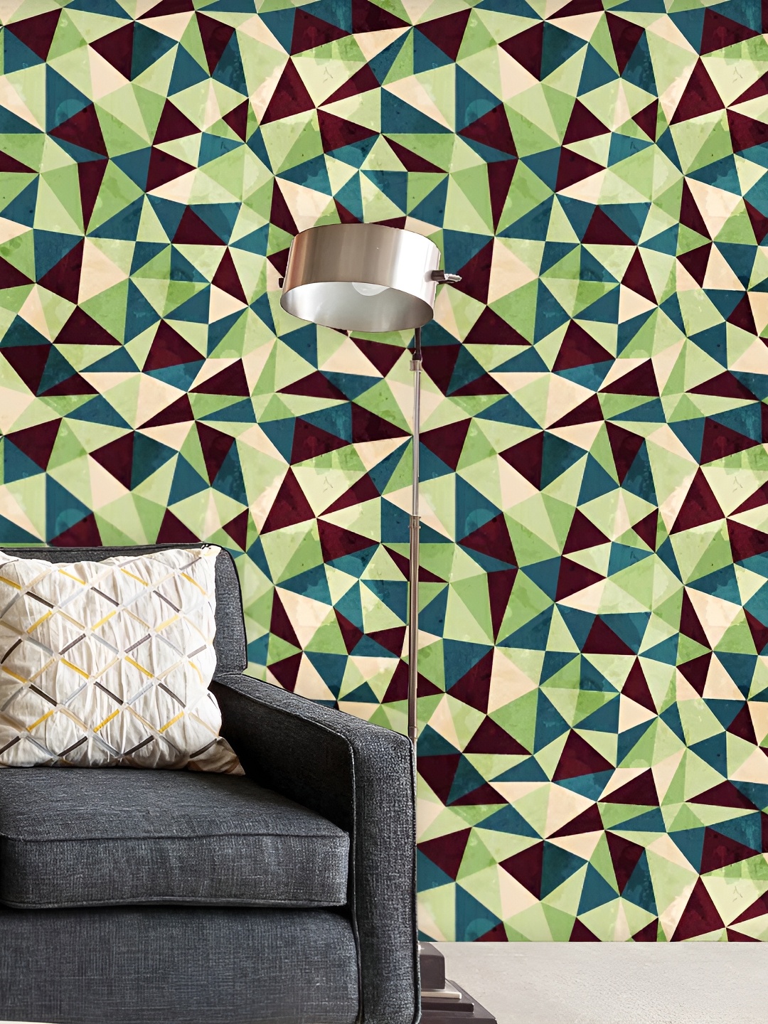 

ArtzFolio Green & Beige Printed Self Adhesive Wallpaper