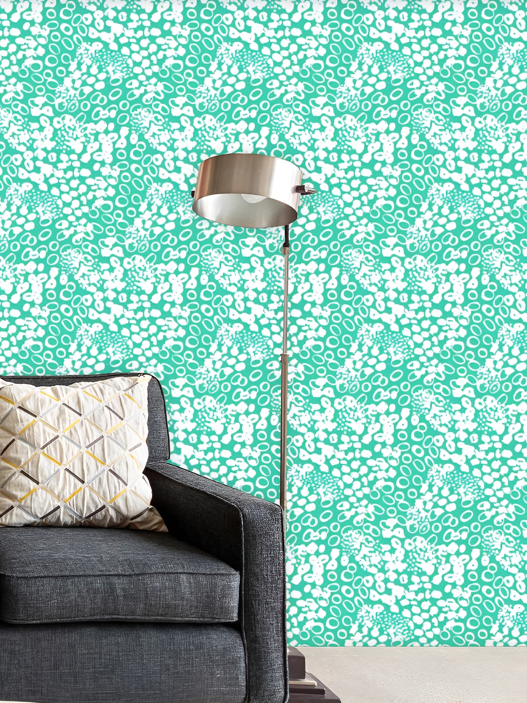 

ArtzFolio Green & White Printed Self-Adhesive Water-Resistant Wallpaper