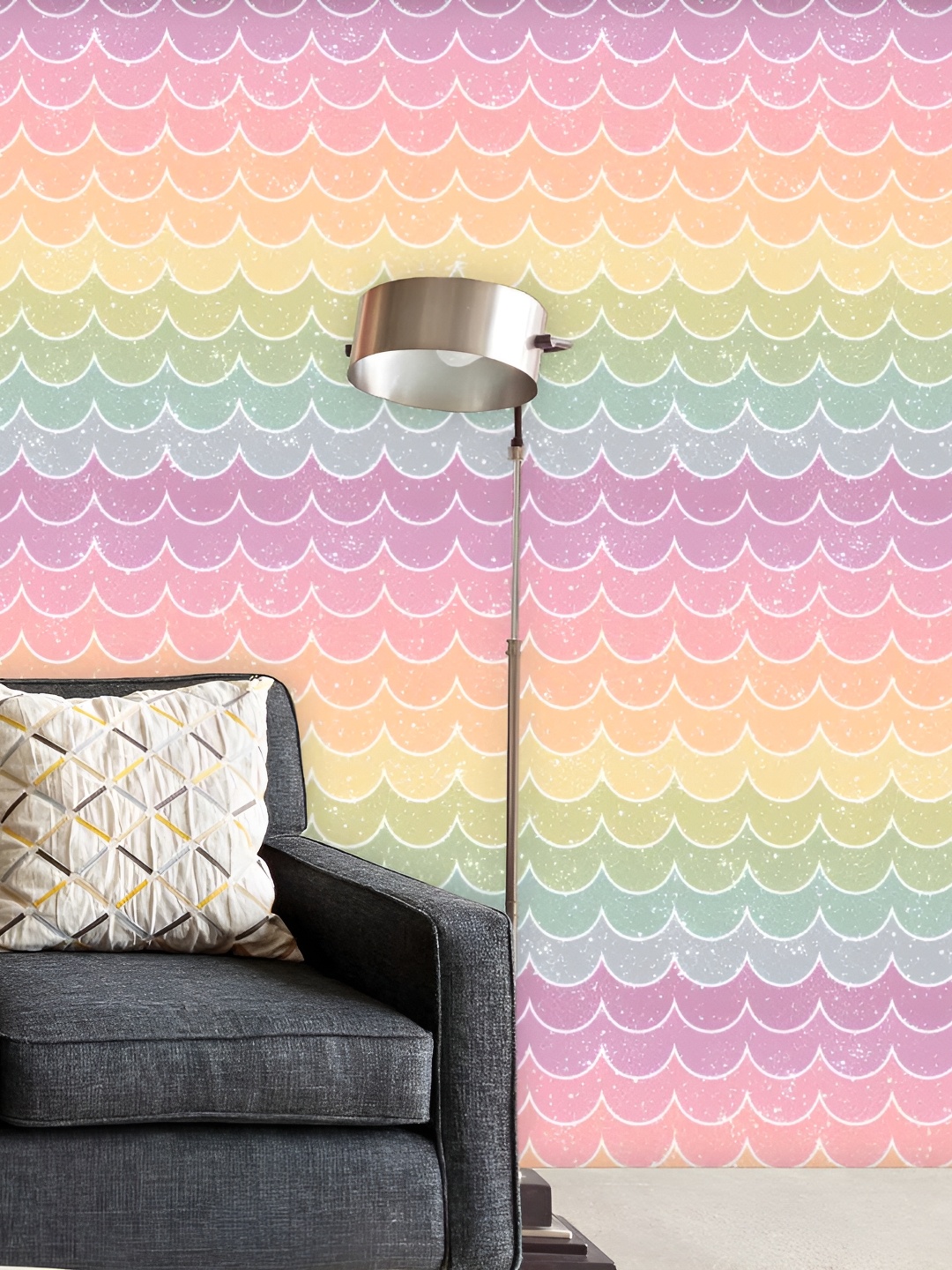

ArtzFolio Purple & Yellow Abstract Printed Self Adhesive Peel & Stick Wallpaper