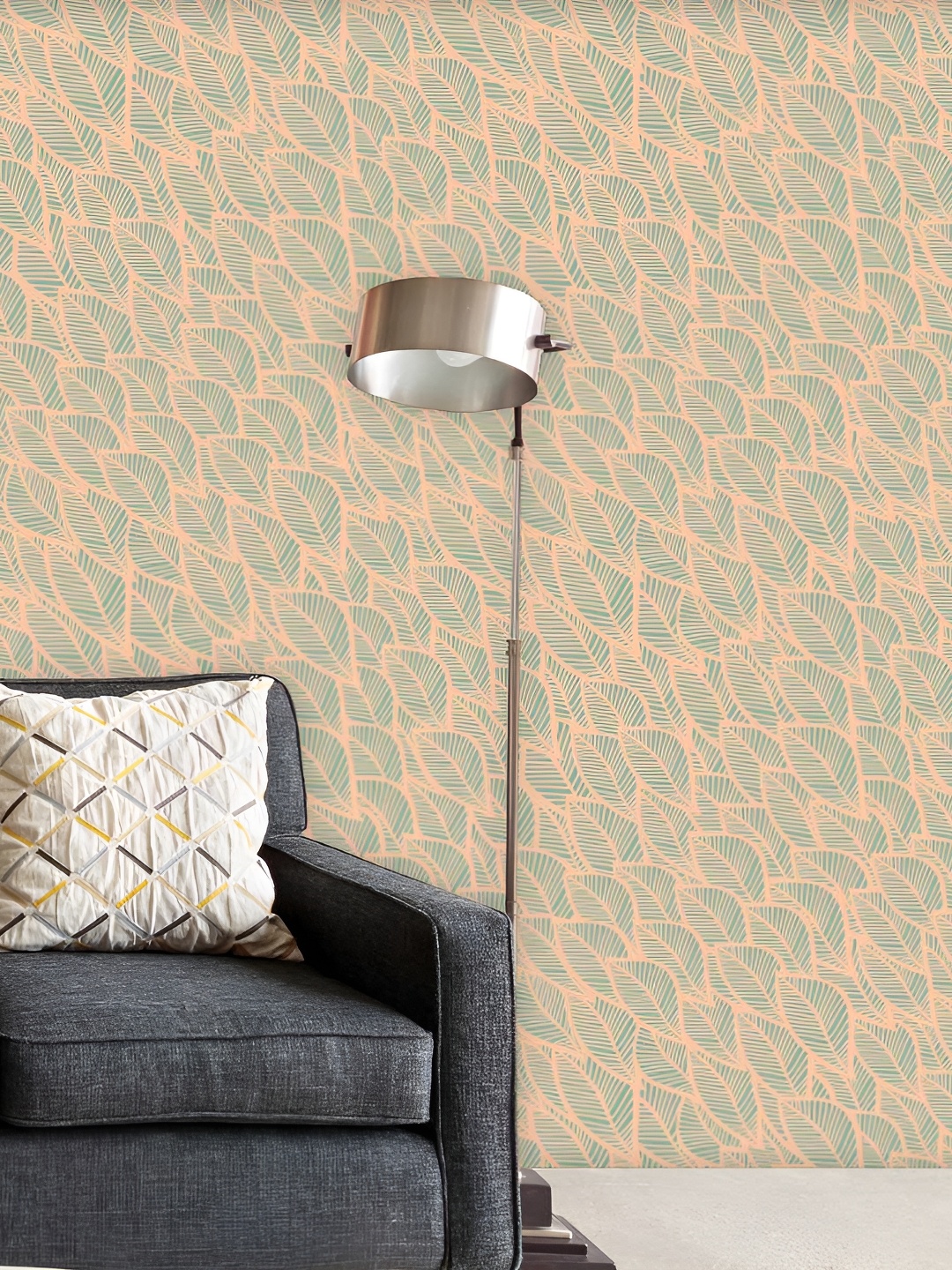 

ArtzFolio Brown & Green Floral Printed Self Adhesive Wall Decal