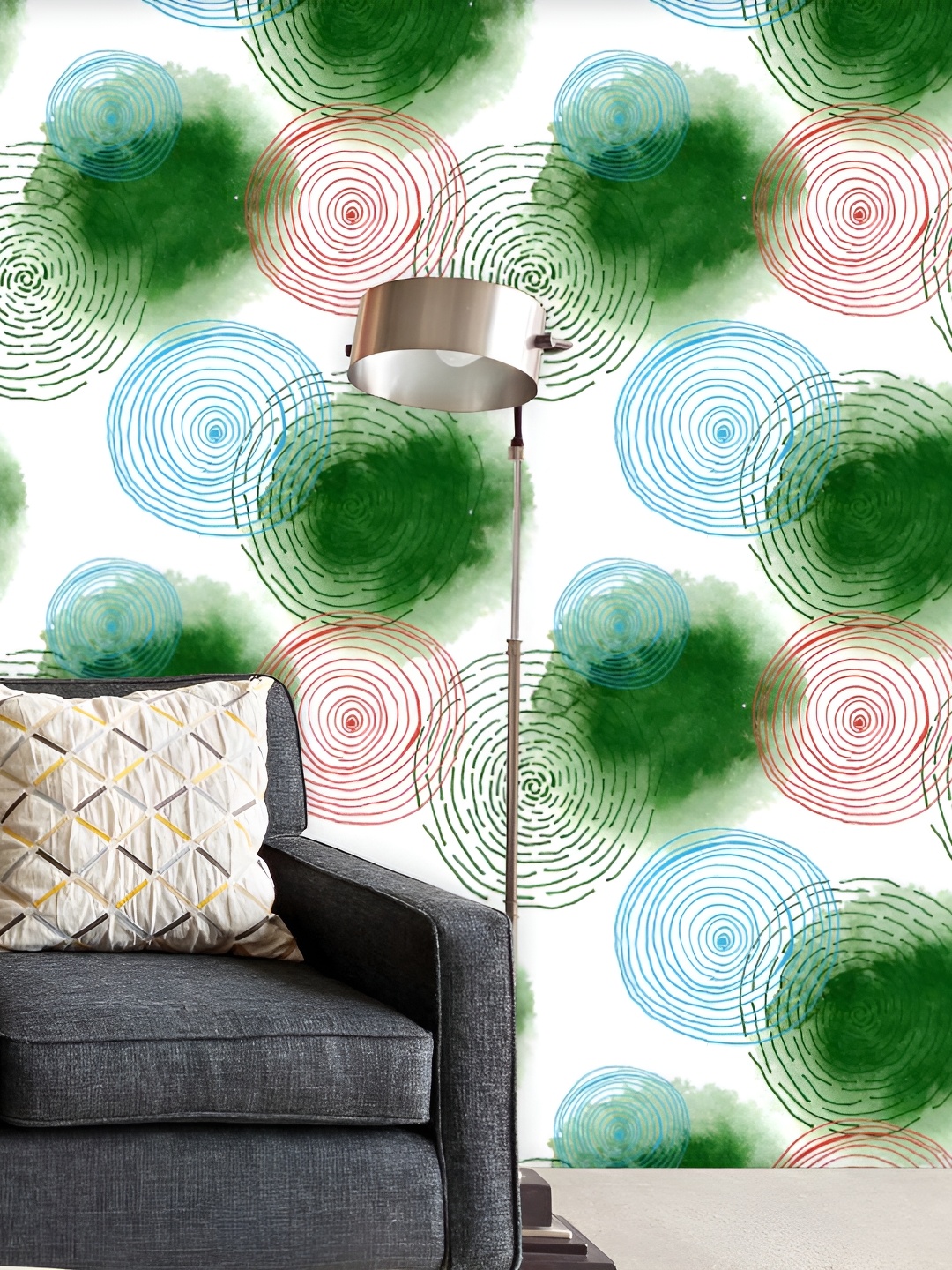 

ArtzFolio Off White & Green Printed Self Adhesive Wall Sticker
